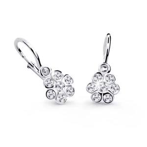 Cutie Jewellery Detské náušnice z bieleho zlata C1737-10-X-2 zelená
