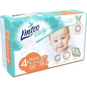 LINTEO BABY Plenky Baby Prémium MAXI+ (10-17 kg) 46 ks