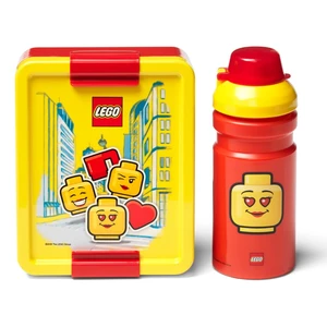 LEGO Iconic Girl svačinový set láhev a box žlutá a červená