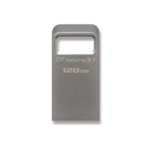 USB flash disk Kingston DataTraveler Micro 3.1 DTMC3/128GB, 128 GB, USB 3.2 Gen 2 (USB 3.1), strieborná