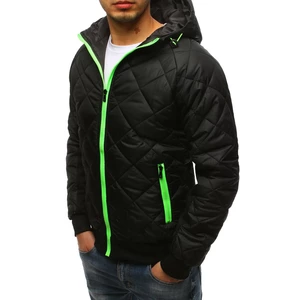 Men's quilted transitional black jacket Dstreet TX3819