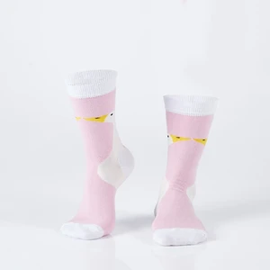 Men's pink socks with duck