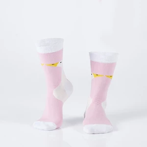 Pánské růžové ponožky s kachnou