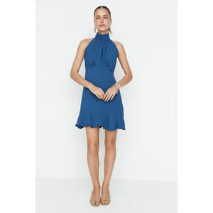 Trendyol Navy Blue Weightlifting Neck Dress