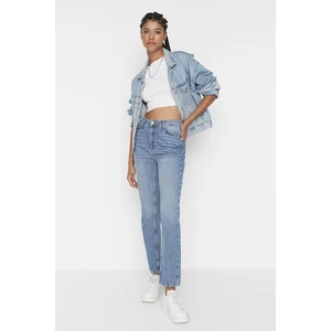 Trendyol Blue High Waist Bootcut Jeans