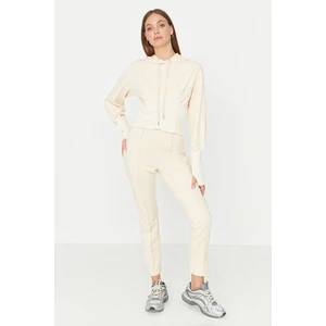 Trendyol Sweatshirt - Beige - Slim fit