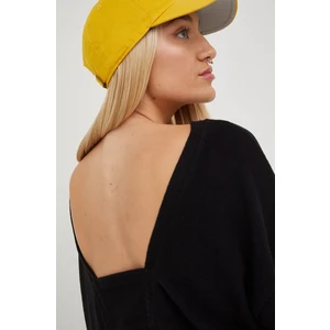 Black loose blouse with neckline Noisy May City - Women