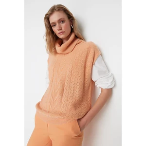 Trendyol Sweater Vest - Orange - Regular fit