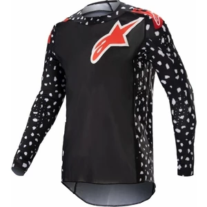 Alpinestars Supertech North Jersey Black/Neon Red S Camiseta Motocross