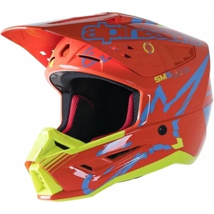 Alpinestars S-M5 Action Helmet Orange Fluorescent/Cyan/Yellow Fluorescent/Glossy M Casca