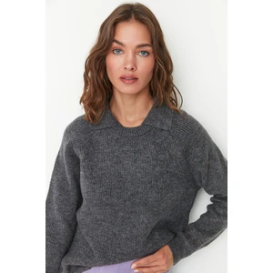 Trendyol Sweater - Gray - Regular fit