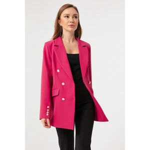 Lafaba Women's Plum Gold Buttoned Jacket