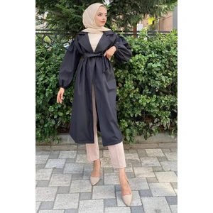 HAKKE Strapless Balloon Sleeve Trench Coat