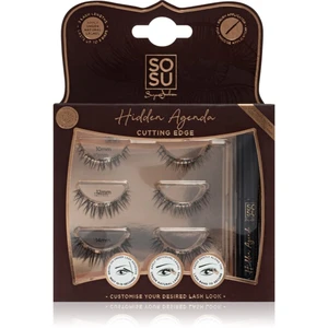 SOSU Cosmetics Hidden Agenda Cutting Edge trsové nalepovacie mihalnice bez uzlíka 10 mm, 12 mm, 14 mm