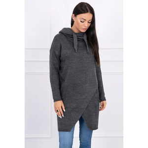 Sweater with graphite bottom edge