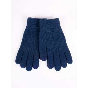 Yoclub Kids's Girls' Five-Finger Touchscreen Gloves RED-0085G-005C-002 Navy Blue