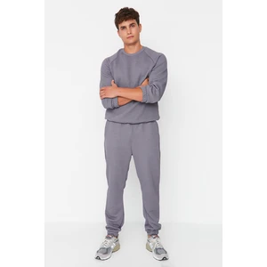 Trendyol Anthracite Men's Regular Fit Rubber Leg Sweatpants