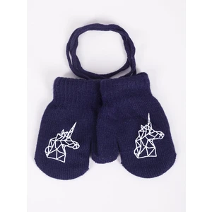 Yoclub Kids's Gloves RED-0117G-AA1A-009 Navy Blue