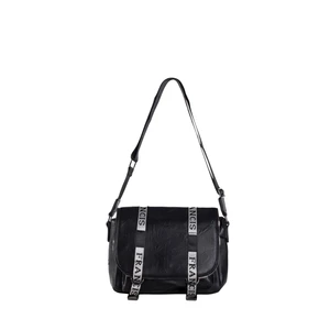 Black large messenger bag with wide strap