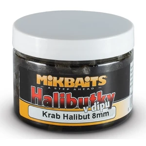Mikbaits pelety halibutky v dipu 8 mm 150 ml - krab halibut