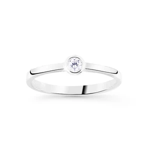 Cutie Jewellery Jemný třpytivý prsten z bílého zlata Z8006-10-X-2 52 mm