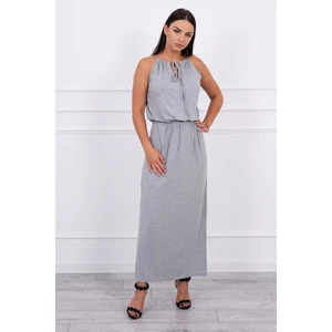 Boho dress with fly gray