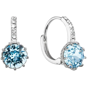 Evolution Group Krásne strieborné náušnice s kryštálmi Swarovski 31302.1