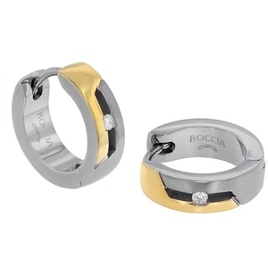 Boccia Titanium Titánové náušnice s diamantom 05045-04