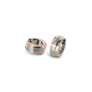 Boccia Titanium Pozlacené titanové náušnice s brilianty 0560-08