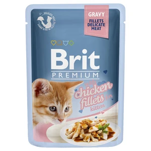 BRIT cat  kapsa  FILLETS  KITTEN chicken/šťáva - 85g