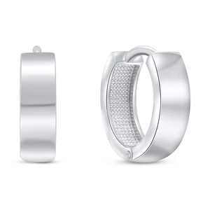 Brilio Silver Minimalistické strieborné náušnice Kruhy EA499W
