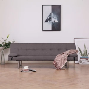 Rozkladacia pohovka látka Dekorhome Sivohnedá taupe,Rozkladacia pohovka látka Dekorhome Sivohnedá taupe