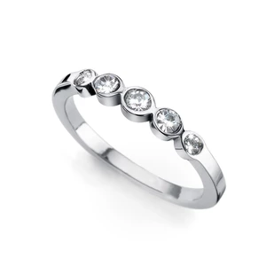 Oliver Weber Elegantní ocelový prsten s čirými krystaly Change 41164 54 mm