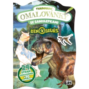 Tvarované omalovánky se samolepkami - Dinosauři