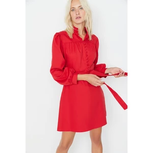 Červené dámské košilové šaty Trendyol - Dámské
