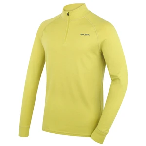 Men's merino sweatshirt HUSKY Aron Zip M lime green