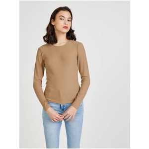 Women's Ribbed T-Shirt with Neckline ONLY Nella - Women