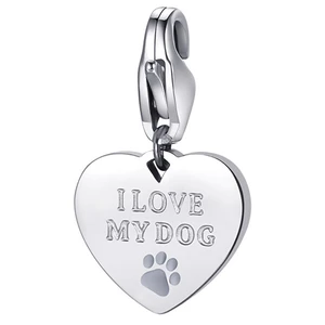 S`Agapõ Oceľový prívesok I love my dog SHA338