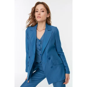Trendyol Blue Button Blazer Jacket