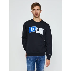 Black men's sweatshirt with Replay inscription - Men's