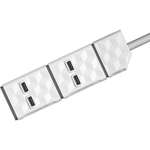 PowerCube Power Modul E/F + 2xUSB Biela 1,5 m