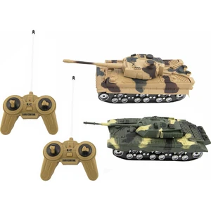 Teddies Tank RC 2ks 25cm tanková bitka na batérie so zvukom so svetlom