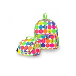 Maxi Micro batoh a svačinová taška - neon dots