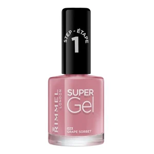 Rimmel Super Gel gelový lak na nehty bez užití UV/LED lampy odstín 023 Grape Sorbet 12 ml