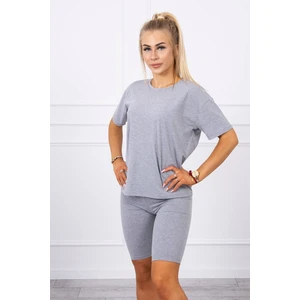 Set of top+leggings gray