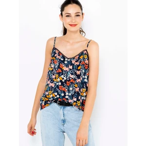 Black Flowered Tank Top CAMAIEU - Women