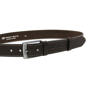 Penny Belts Pánský kožený opasek 35-1-40 dark brown 105 cm