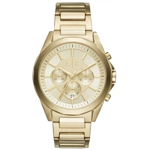Men's watch with stainless steel strap in gold color Armani Exchange Drexl - Men