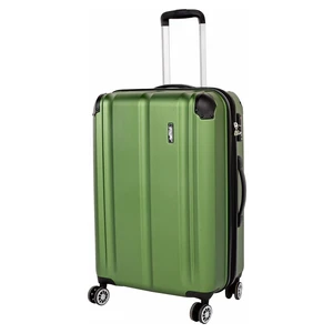 Travelite Cestovní kufr City 4w M Green 78/86 l