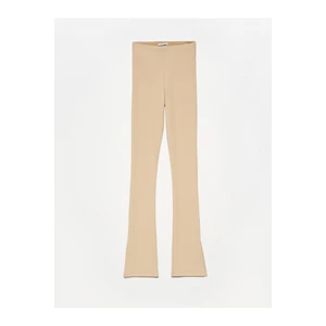 Dilvin 70385 Ottoman Tights with Slit Legs-beige